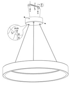Eglo 900068 - Lampadario LED RGBW dimmerabile su corda MARGHERA-Z LED/26W/230V