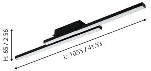 Eglo 900079 - Plafoniera LED RGBW dimmerabile FRAIOLI-ZLED/32W/230V nero