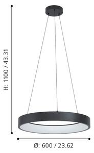 Eglo 900068 - Lampadario LED RGBW dimmerabile su corda MARGHERA-Z LED/26W/230V