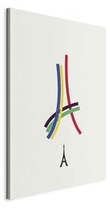Quadro - Eiffel Tower - Colorful Graphics - Abstraction
