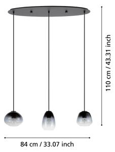 Eglo 900195 - Lampadario a sospensione con filo AGUILARES 3xE27/40W/230V