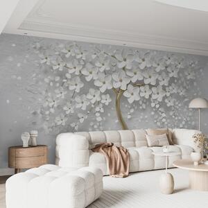 Carta da parati Un albero con piccoli fiori, Carta da parati 3D, Carta da parati Fiori 3D, u37065d3 : Uwalls.it