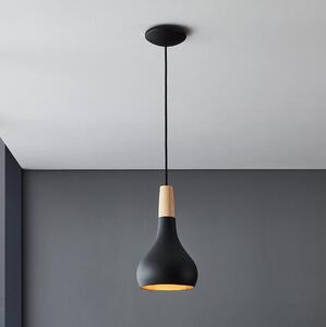Eglo 900161 - Lampadario a sospensione con filo SABINAR 1xE27/40W/230V diametro 18 cm nero