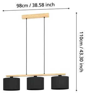 Eglo 900313 - Lampadario a sospensione con filo CASTRALVO 3xE27/40W/230V