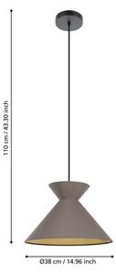 Eglo 900347 - Lampadario a sospensione con filo NASTASIA 1xE27/40W/230V