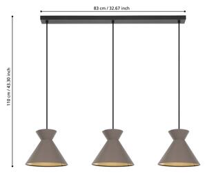 Eglo 900348 - Lampadario a sospensione NASTASIA con cavo, 3xE27/40W/230V