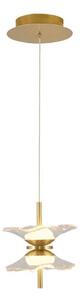 Lampadario LED sospeso con cavo BUTTERFLY 2xLED/5W/230V 3000K dorato