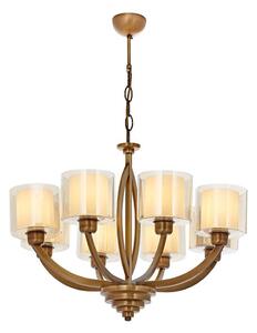 Lampadario a catena LAHORE 8xE27/40W/230V bronzo