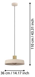 Eglo 900429 - Lampadario a sospensione con filo VALDIOLA 1xE27/40W/230V