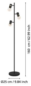 Eglo 900179 - Lampada da terra LURONE 3xE27/10W/230V