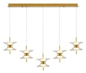 Lampadario LED su cavo BUTTERFLY 10xLED/5W/230V 3000K dorato