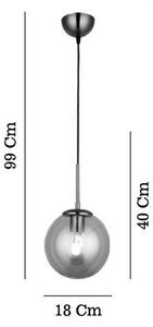 Sospensione a cavo POLINO 1xE27/40W/230V bronzo