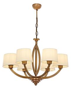 Lampadario a catena LAHORE 6xE27/40W/230V bronzo