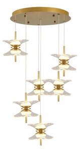 Lampadario LED a sospensione con cavo BUTTERFLY 12xLED/5W/230V 3000K dorato