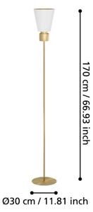 Eglo 900378 - Lampada da terra AGLIENTINA 1xE27/40W/230V