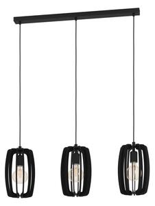 Eglo 900505 - Lampadario a sospensione con filo BAJAZZARA 3xE27/40W/230V nero
