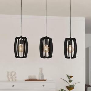 Eglo 900505 - Lampadario a sospensione con filo BAJAZZARA 3xE27/40W/230V nero