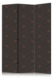 Paravento - Night Sky - Artistic Composition of Suns and Planets on a Black Background