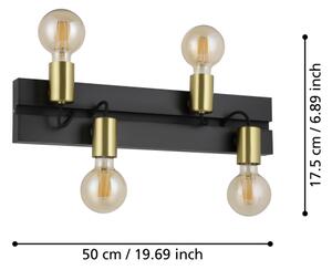 Eglo 900509 - Plafoniera MACCHIONE 4xE27/10W/230V