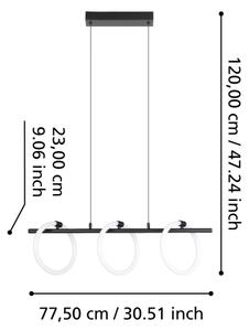 Eglo 900562 - Lampadario LED a sospensione con filo CARANACOA 3xLED/9W/230V
