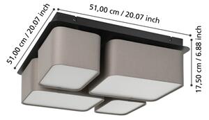 Eglo 900524 - Plafoniera MORDAZO 4xE27/28W/230V