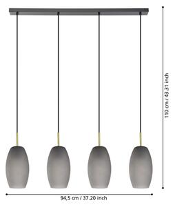 Eglo 900508 - Lampadario a sospensione con filo BATISTA 4xE27/40W/230V