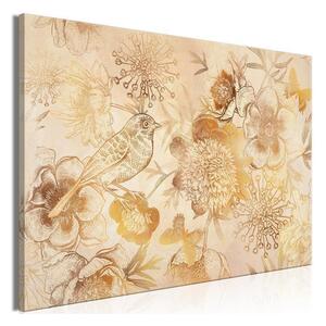 Quadro - Golden Mosaic of Nature (1 Part) Wide