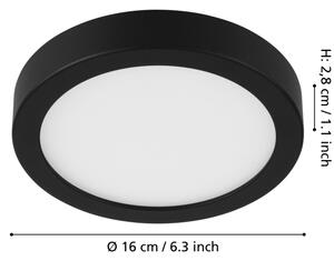 Eglo 900581 - Plafoniera LED dimmerabile FUEVA LED/11W/230V nero