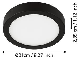 Eglo 900644 - Plafoniera LED per bagno FUEVA LED/17W/230V IP44 nero