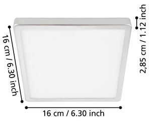 Eglo 900649 - Plafoniera LED da soffitto per bagno FUEVA LED/11W/230V IP44 cromo