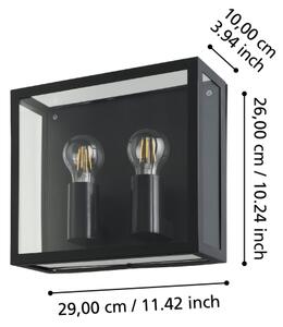 Eglo 900698 - Applique da esterno ALAMONTE 2xE27/40W/230V IP44