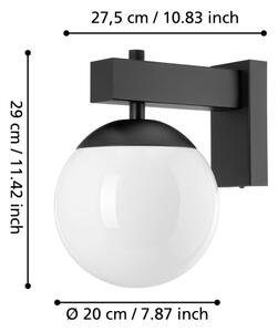 Eglo 900669 - Applique da esterno BUFALATA 1xE27/40W/230V nero IP44