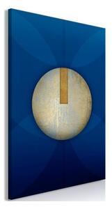 Quadro - In the Shadow of Classic Blue (1-part) - Golden Circle in Abstraction