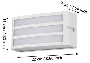 Eglo 900809 - Applique da esterno CAMARDA 1xE27/40W/230V bianco IP54