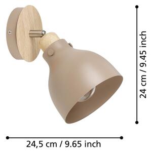 Eglo 900711 - Faretto da parete ARRECIFE 1xE27/28W/230V