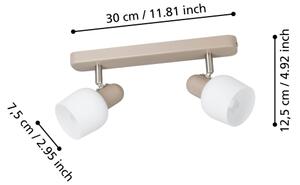 Eglo 900715 - Faretto CORATO 2xE14/18W/230V
