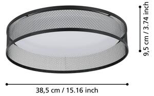 Eglo 900795 - Plafoniera LED LUPPINERIA LED/20W/230V nero