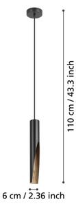 Eglo 900874 - Lampada a sospensione LED su cavo BARBOTTO 1xGU10/4,5W/230V nero/marrone