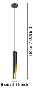 Eglo 900872 - Lampadario LED a sospensione con filo BARBOTTO 1xGU10/4,5W/230V nero/oro