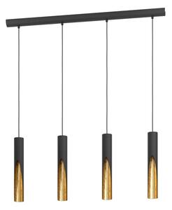 Eglo 900873 - Lampadario LED a sospensione con filo BARBOTTO 4xGU10/4,5W/230V nero/oro