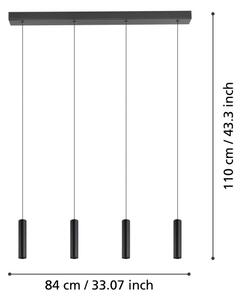 Eglo 900906 - Lampadario a sospensione con filo LED dimmerabile ALMUDAINA 4xLED/5,4W/230V
