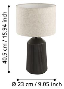 Eglo 900824 - Lampada da tavolo CAPALBIO 1xE27/40W/230V grigio