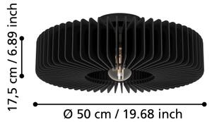 Eglo 900831 - Plafoniera PALOMBAIA 1xE27/40W/230V nero