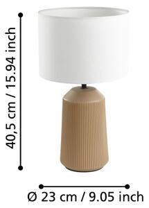Eglo 900823 - Lampada da tavolo CAPALBIO 1xE27/40W/230V color crema