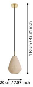Eglo 900812 - Lampadario a sospensione con filo CAPRAROLA 1xE27/40W/230V