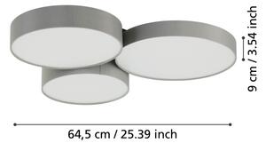 Eglo 900855-Plafoniera LED RGBW dimmerabile BARBANO-Z 3xLED/7,5W/230V grigio
