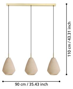 Eglo 900813 - Lampadario a sospensione con filo CAPRAROLA 3xE27/40W/230V