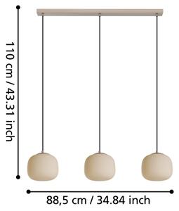 Eglo 900894 - Lampadario a sospensione con filo COMINIO 3xE27/40W/230V