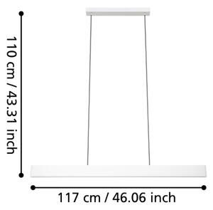 Eglo 900879 - LED RGBW Lampadario dimmerabile a sospensione con filo ANDREAS-Z LED/38W/230V bianco