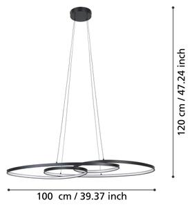 Eglo 900948 - Lampadario a sospensione con filo LED dimmerabile GIANELLA LED/38W/230V